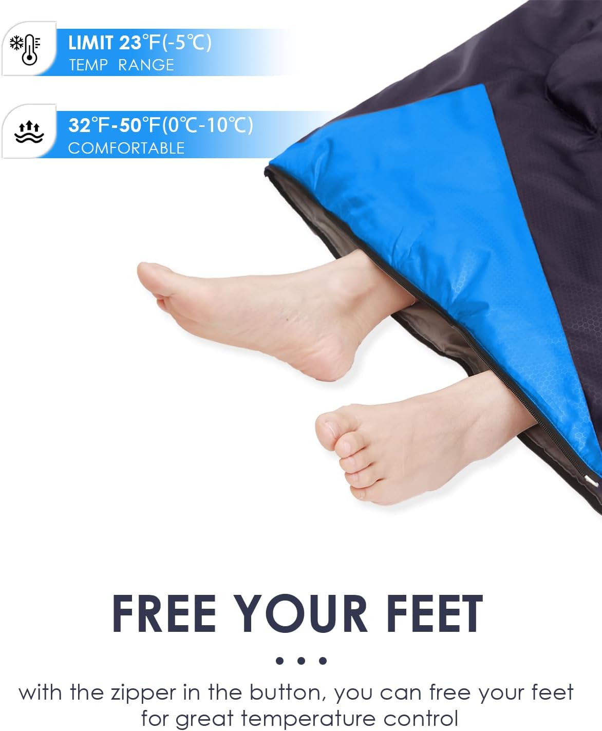 Sleeping Bags for Adults Backpacking Lightweight Waterproof- Cold Weather Sleeping Bag for Girls Boys Mens for Warm Camping Hiking Outdoor Travel Hunting with Compression Bags - Image 7