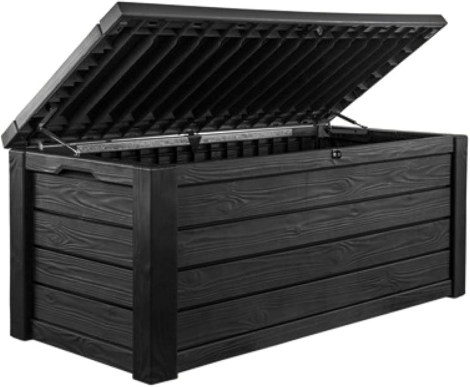 Keter Outdoor Storage Deck Box, 150 Gallon Resin Patio Bin & Bench, Solid, Dark Grey - Image 9