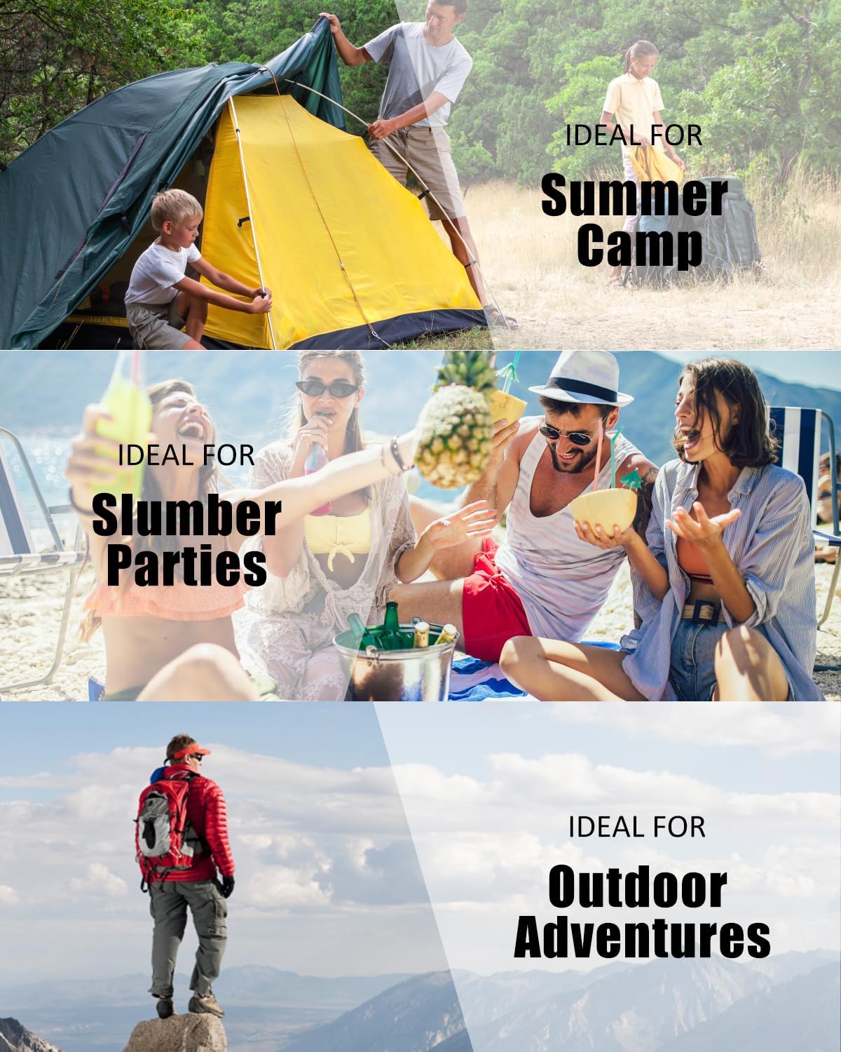 Sleeping Bags for Adults Backpacking Lightweight Waterproof- Cold Weather Sleeping Bag for Girls Boys Mens for Warm Camping Hiking Outdoor Travel Hunting with Compression Bags - Image 8