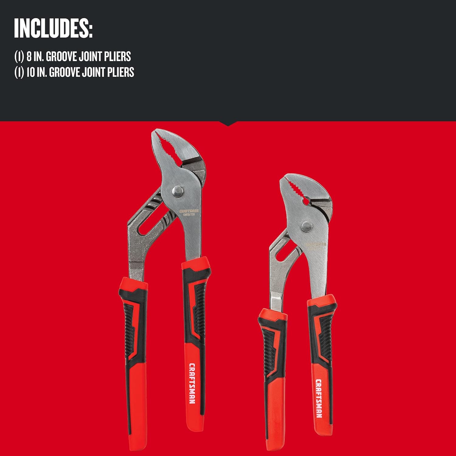 CRAFTSMAN Pliers, 8 & 10", 2Piece Groove Joint Set (CMHT82547) - Image 3