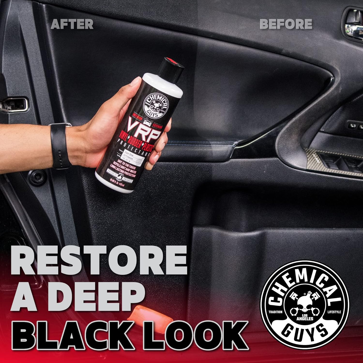 Chemical Guys VRP Vinyl, Rubber and Plastic Non-Greasy Dry-to-the-Touch Long Lasting Super Shine Dressing for Tires, Trim and More, Safe for Cars, Trucks, SUVs, RVs & More, 16 fl oz - Image 11