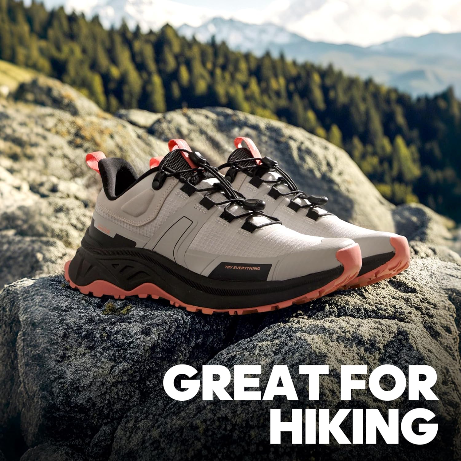 NORTIV 8 Women's Lightweight Hiking Shoes Quick Laces Outdoors Sneakers - Image 8