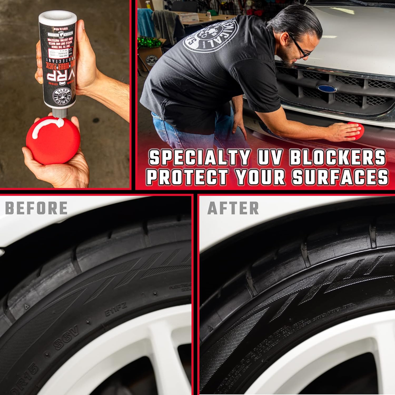 Chemical Guys VRP Vinyl, Rubber and Plastic Non-Greasy Dry-to-the-Touch Long Lasting Super Shine Dressing for Tires, Trim and More, Safe for Cars, Trucks, SUVs, RVs & More, 16 fl oz - Image 9