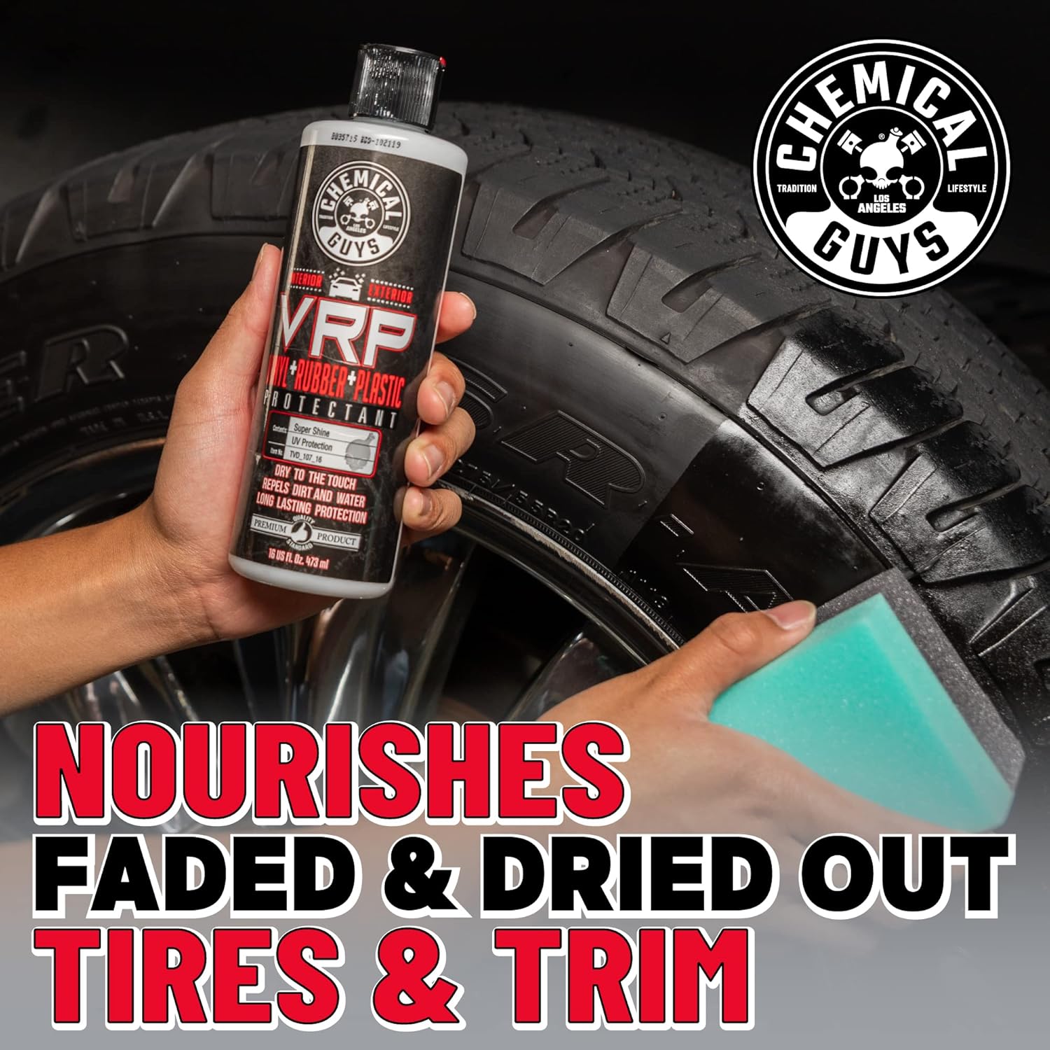 Chemical Guys VRP Vinyl, Rubber and Plastic Non-Greasy Dry-to-the-Touch Long Lasting Super Shine Dressing for Tires, Trim and More, Safe for Cars, Trucks, SUVs, RVs & More, 16 fl oz - Image 12