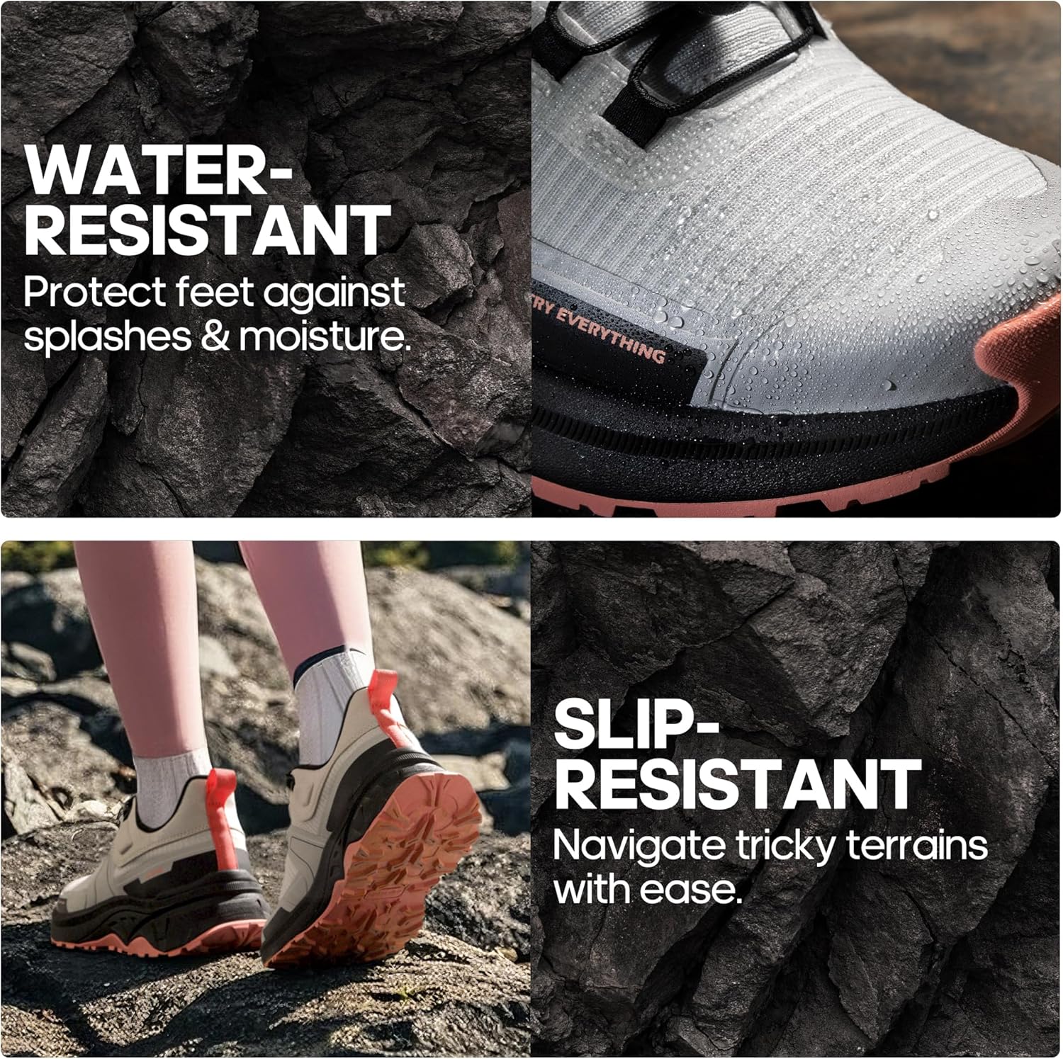 NORTIV 8 Women's Lightweight Hiking Shoes Quick Laces Outdoors Sneakers - Image 6