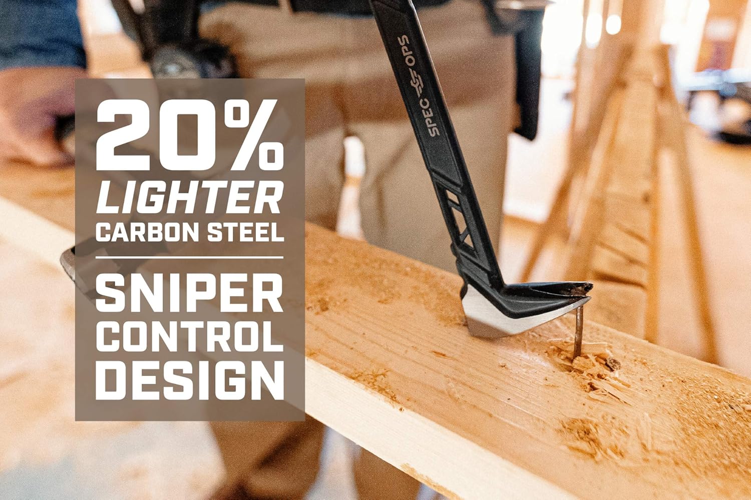 Spec Ops Tools 10" Nail Puller Cats Paw Pry Bar, High-Carbon Steel, 3% Donated to Veterans, - Image 3