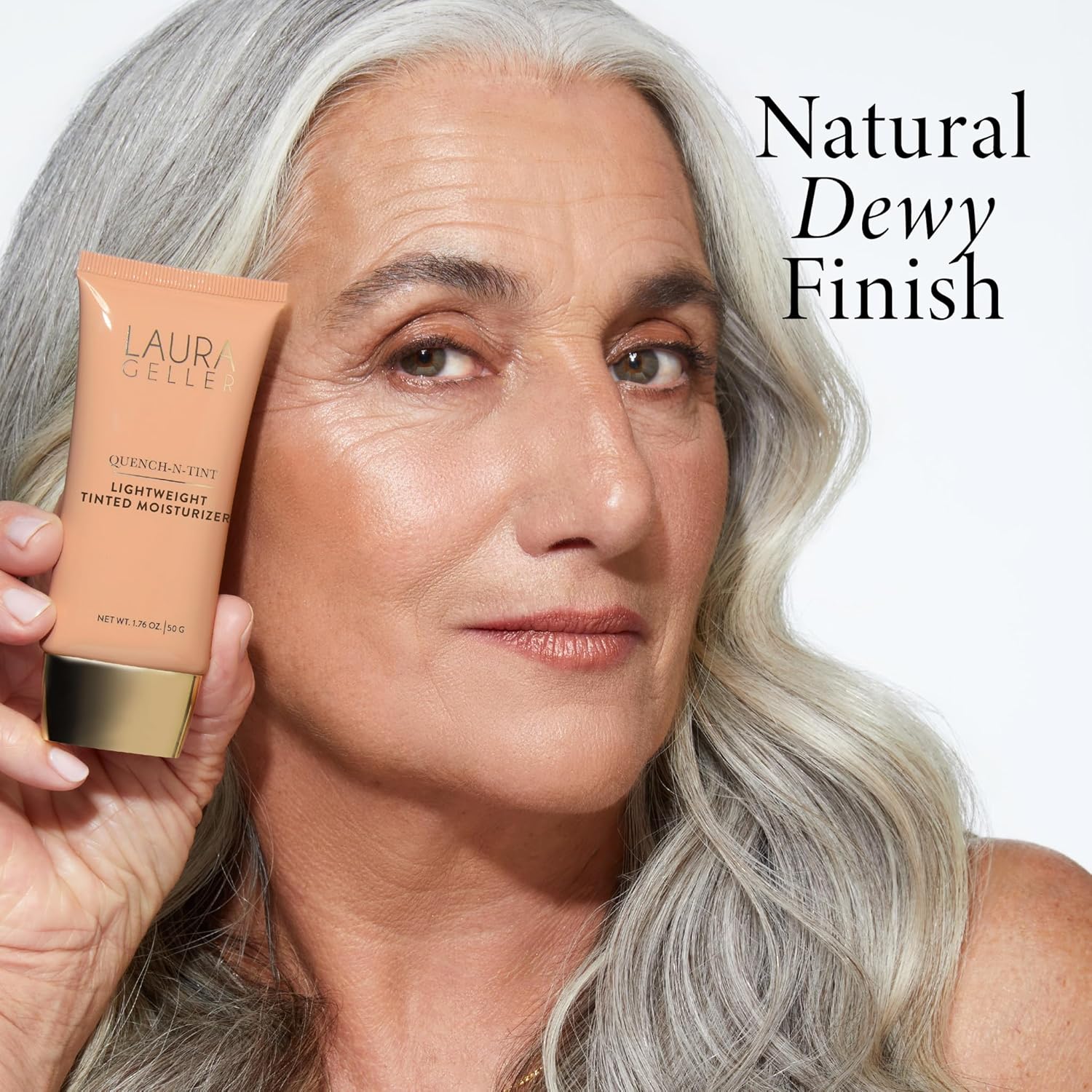 LAURA GELLER NEW YORK Quench-n-Tint Hydrating Foundation - Medium/Deep - Sheer to Light Buildable Coverage - Natural Glow Finish - Lightweight Formula with Hyaluronic Acid - Image 5