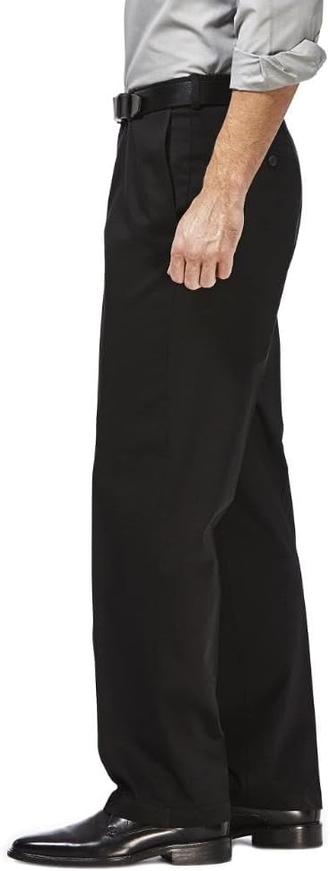 Haggar Men's Premium No Iron Khaki Classic Fit Expandable Waist Flat Front Pant (Regular and Big & Tall Sizes) - Image 8