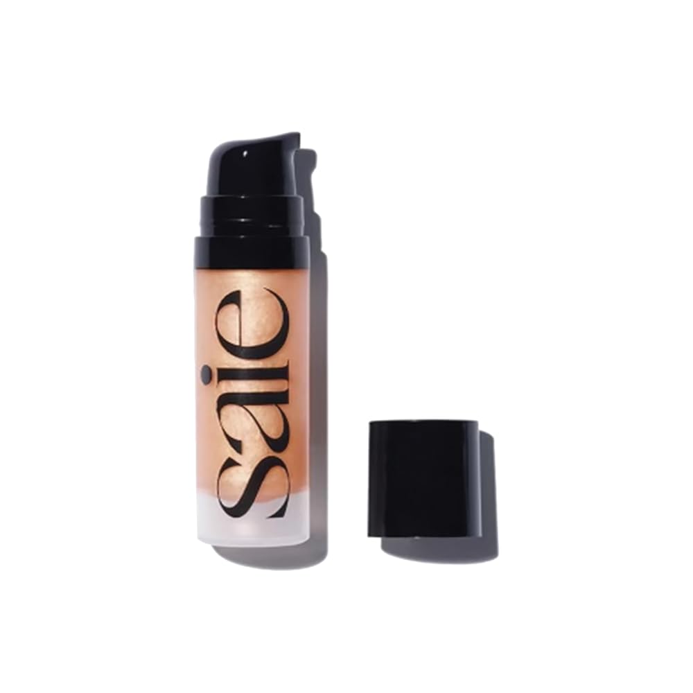 Saie Mini Glowy Super Gel Lightweight Illuminator - Luminizer + Makeup Primer for Glowing Skin - Enriched with Vitamin C + Hydrating Squalane Oil - Sunglow (0.5 oz) - Image 2