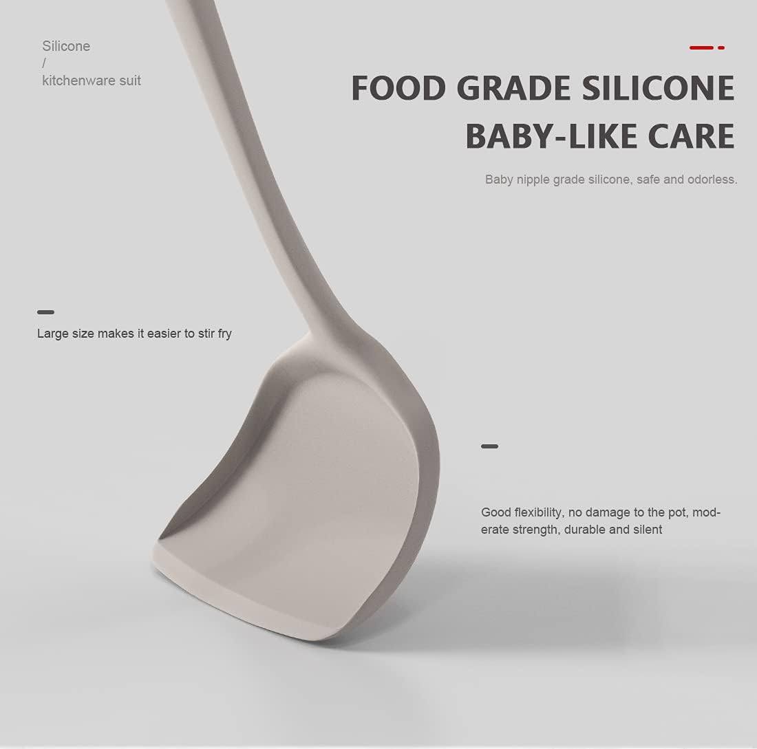 Silicone Cooking Utensils Set - 446°F Heat Resistant Kitchen Utensils,Turner Tongs,Spatula,Spoon,Brush,Whisk,Kitchen Utensil Gadgets Tools Set for Nonstick Cookware,Dishwasher Safe (BPA Free) - Image 5