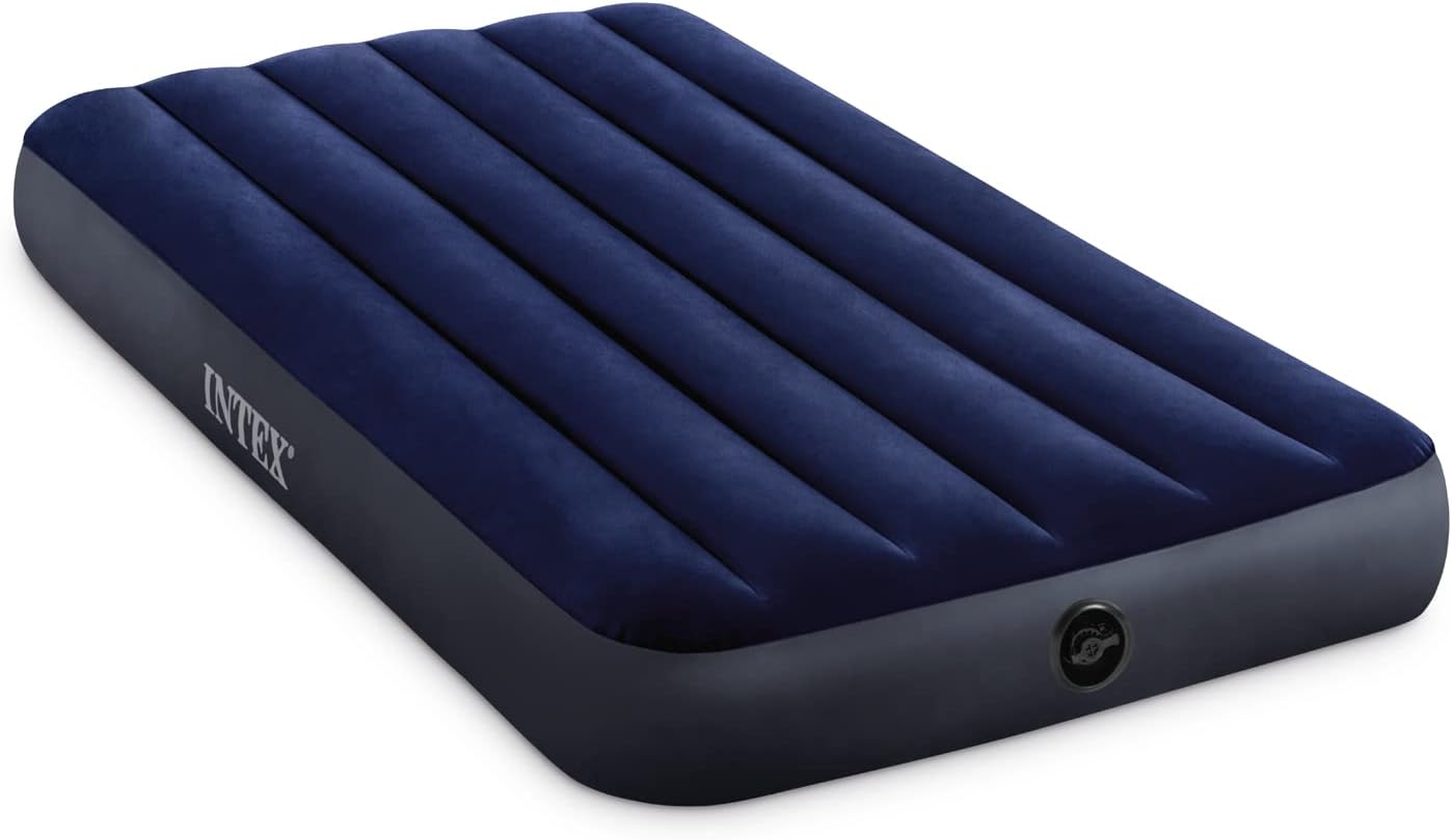 Intex 64757E Dura-Beam Standard Downy Air Mattress: Fiber-Tech - Twin Size - 10in Bed Height - 300lb Weight Capacity - Pump Sold Separately - Image 2