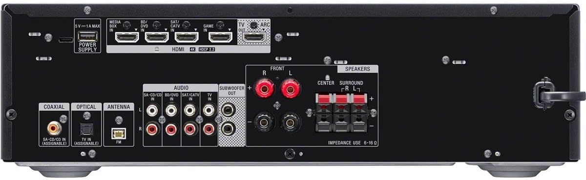 Sony STRDH590 5.2 Channel Surround Sound Home Theater Receiver: 4K HDR AV Receiver with Bluetooth,Black - Image 4