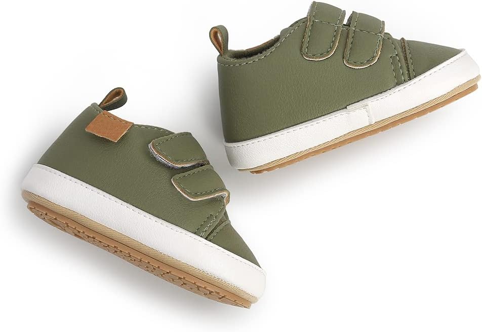 SOFMUO Baby Boys Girls High Top Ankle PU Leather Sneakers Soft Rubber Sole Infant Moccasins Newborn Oxford Loafers Anti-Slip Toddler Wedding Uniform Dress Shoes - Image 6