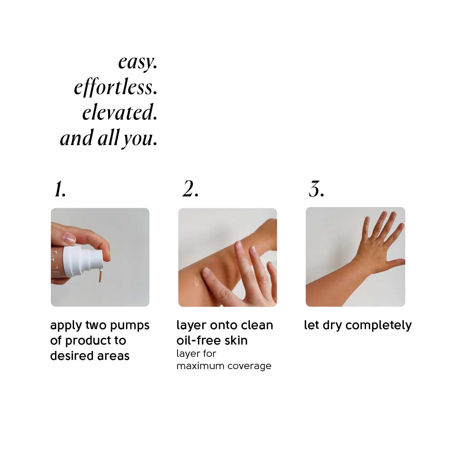 Tinge Tint Body Makeup, Lasts Up to 48 Hours, Medium Coverage Cream With Amino Acids, Hyaluronic Acid & Lysine, Semi Matte Finish, Water & Transfer Resistant, Fragrance Free, 3.38 Fl Oz - Deep Cool - Image 8