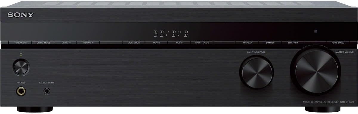 Sony STRDH590 5.2 Channel Surround Sound Home Theater Receiver: 4K HDR AV Receiver with Bluetooth,Black - Image 3