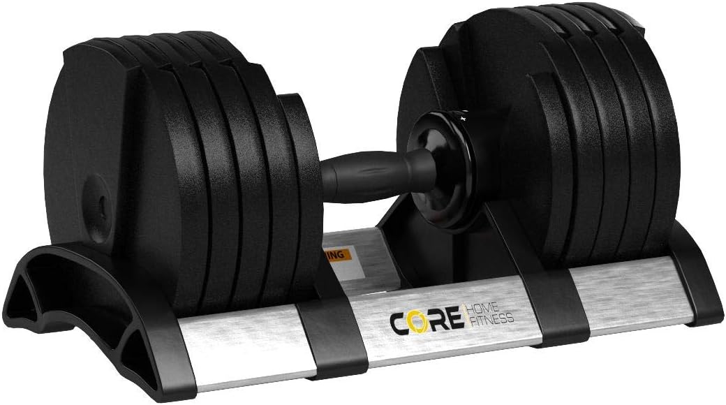 Core Fitness® Adjustable Dumbbell Weight Set by Affordable Dumbbells - Space Saver - Dumbbells for Your Home - Image 5
