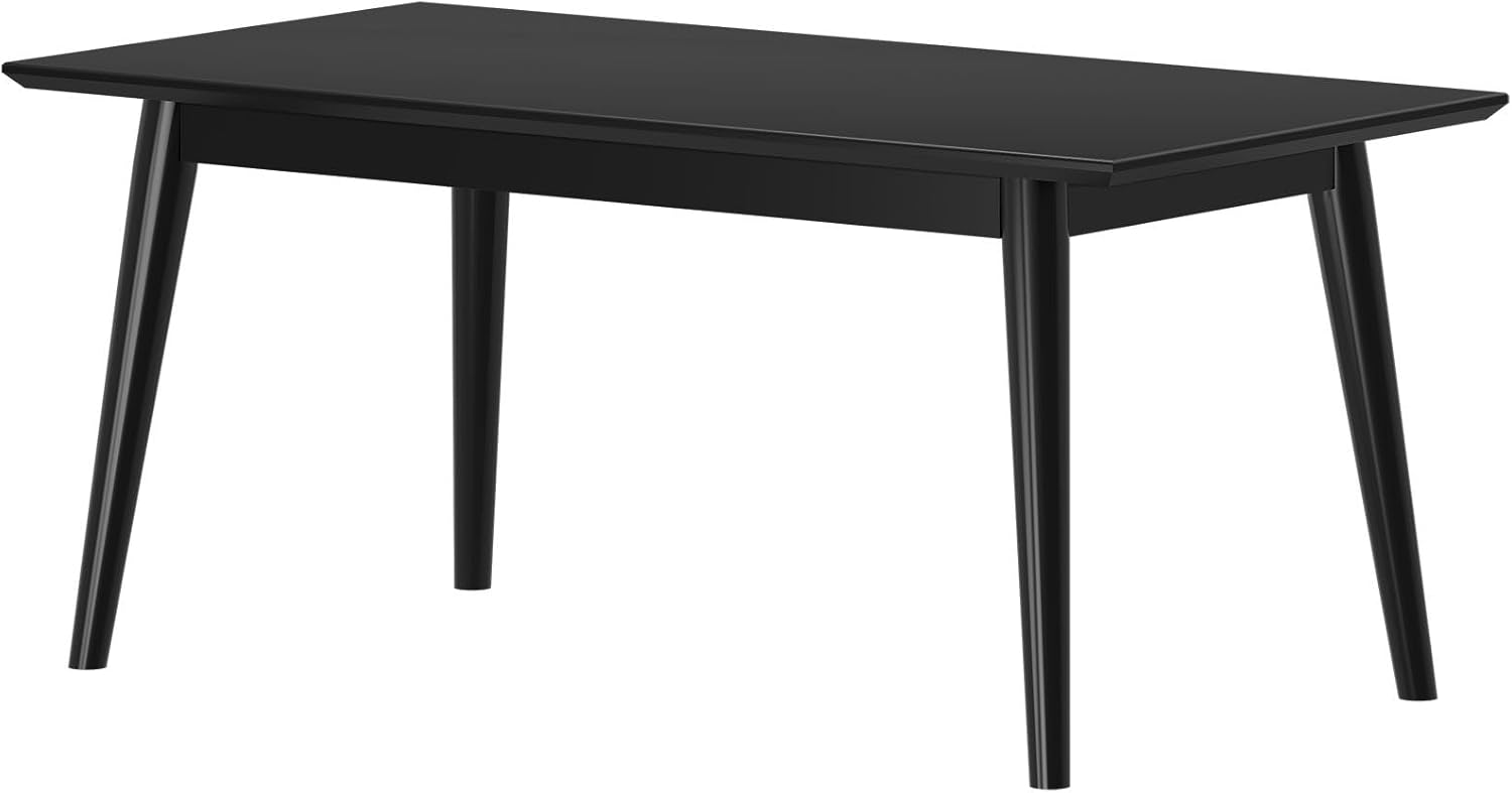 Plank+Beam 40 Inch Mid Century Modern Coffee Table, Wood Coffee Tables for Living Room, Rectangular Center Table, Occasional Table for Small Spaces, Black - Image 5