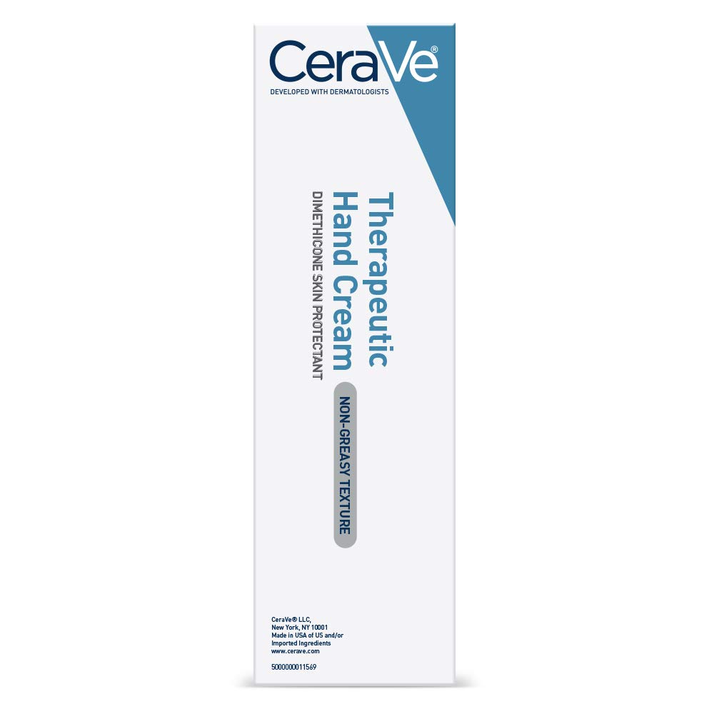 CeraVe Therapeutic Hand Cream for Dry Cracked Hands With Hyaluronic Acid and Niacinamide, Fragrance Free 3 Ounce - Image 11