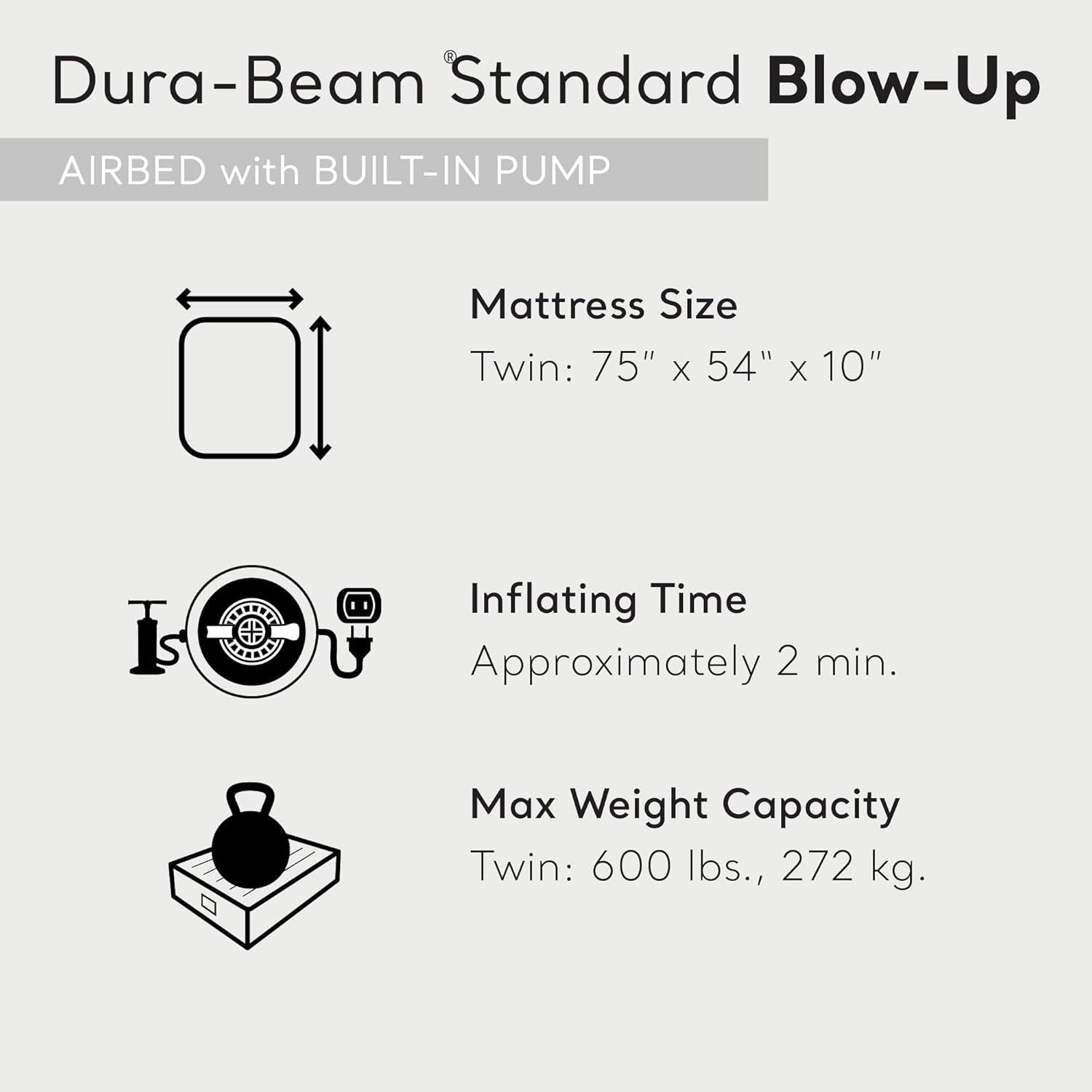 Intex Dura-Beam Standard Pillow Rest Classic Air Mattress Series with Internal Pump - Image 3