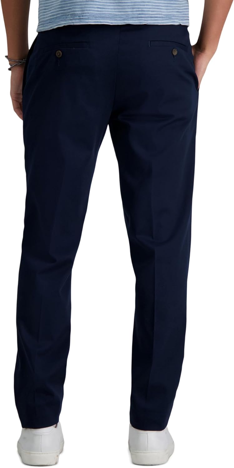 Haggar Men's Premium No Iron Khaki Slim Fit Flat Front Casual Pant - Image 4