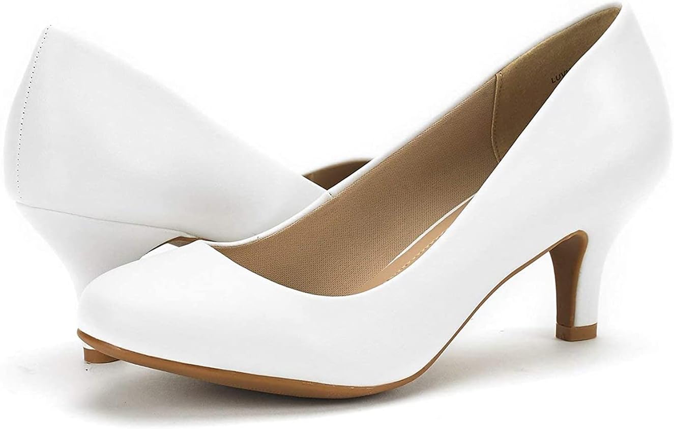 DREAM PAIRS Women's Dress Comfortable Low Heel Pump Shoes - Image 3