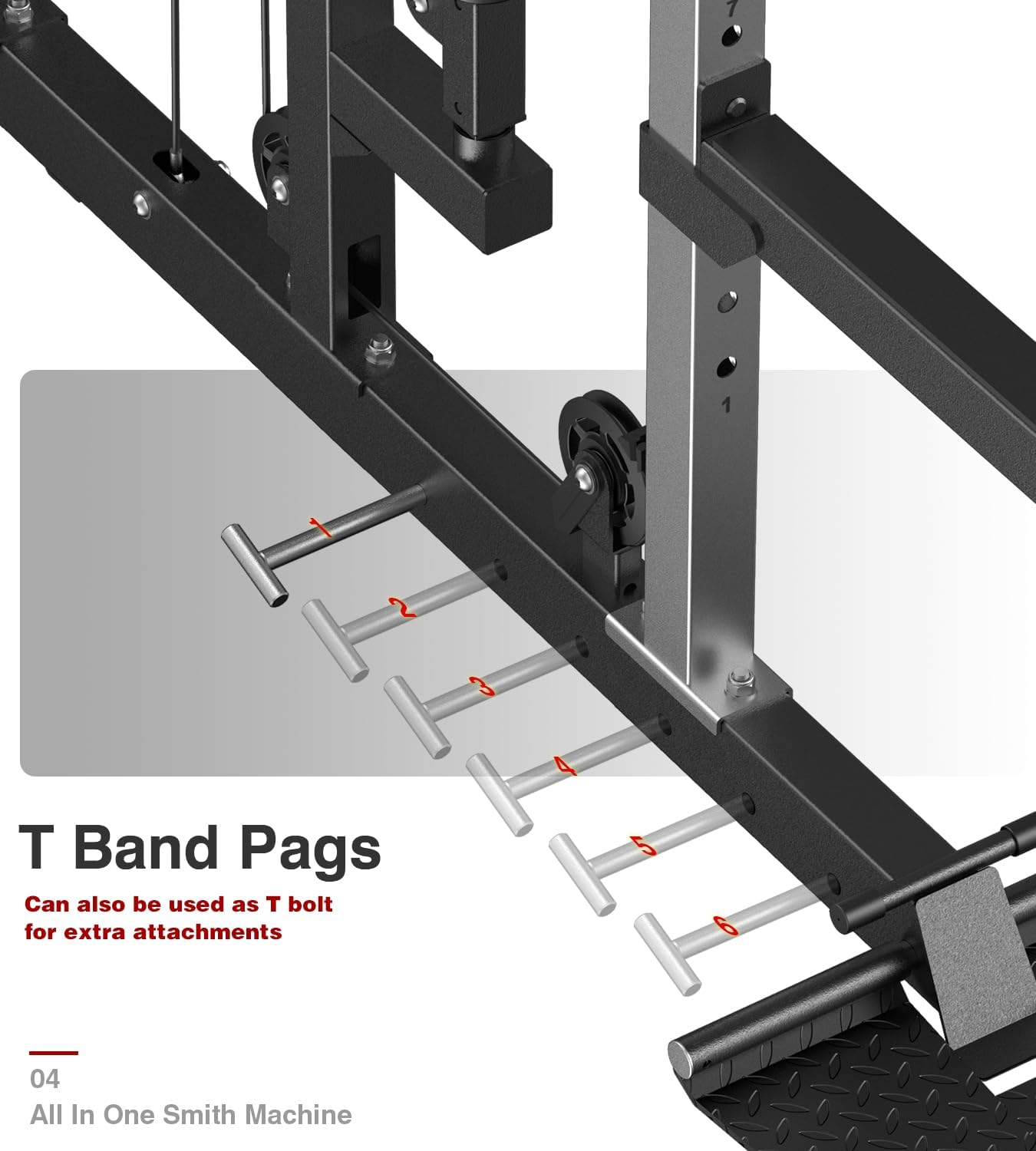 DONOW Smith Machine with Weight Stacks Power Cage Squat Rack Dual Cable Crossover Machine Home Gym Systems Station LAT Pull Down - Image 9