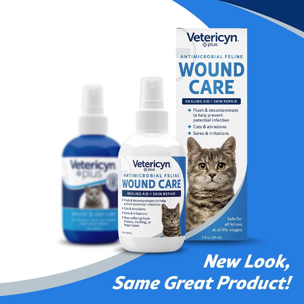 Vetericyn Plus Cat Wound Care Spray | Feline Healing Aid and Skin Repair for Wounds, Sores, and Abrasions, Provides Itch Relief for Cats Irritated Skin. 3 Ounces - Image 5