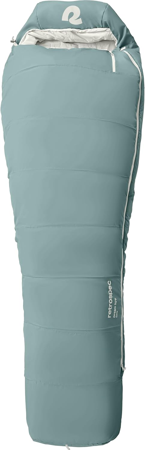 Retrospec Dream Sleeping Bag - 5, 15, 30 Mummy for Camping, Insulated Cold Weather, Lightweight Stuff Sack, Water-Resistant, Adjustable Draw Cords, Adult - Image 2