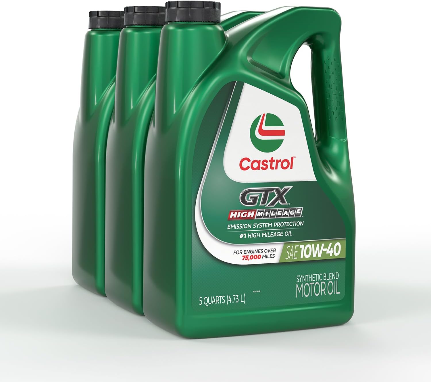 Castrol GTX High Mileage 10W-40 Synthetic Blend Motor Oil, 5 Quarts - Image 8