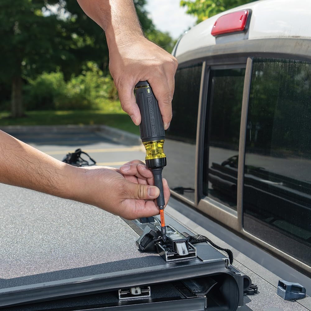 Klein Tools 32315HD 15-in-1 Multi-Bit Ratcheting Screwdriver, Impact-Rated, 7 Double-Ended ProFlex Torsion Zone Tips, 1/4-Inch Nut Driver, 8-Piece - Image 9