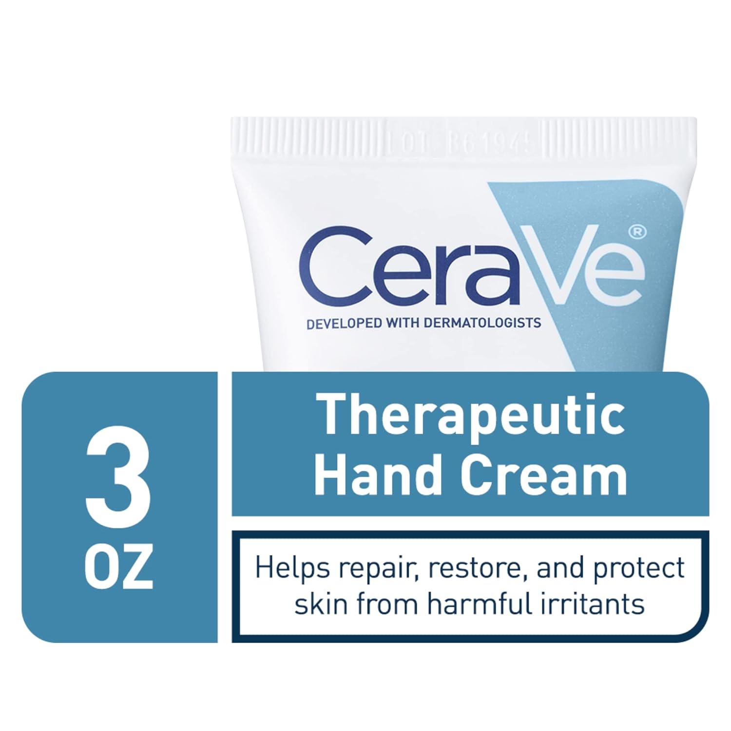 CeraVe Therapeutic Hand Cream for Dry Cracked Hands With Hyaluronic Acid and Niacinamide, Fragrance Free 3 Ounce - Image 3