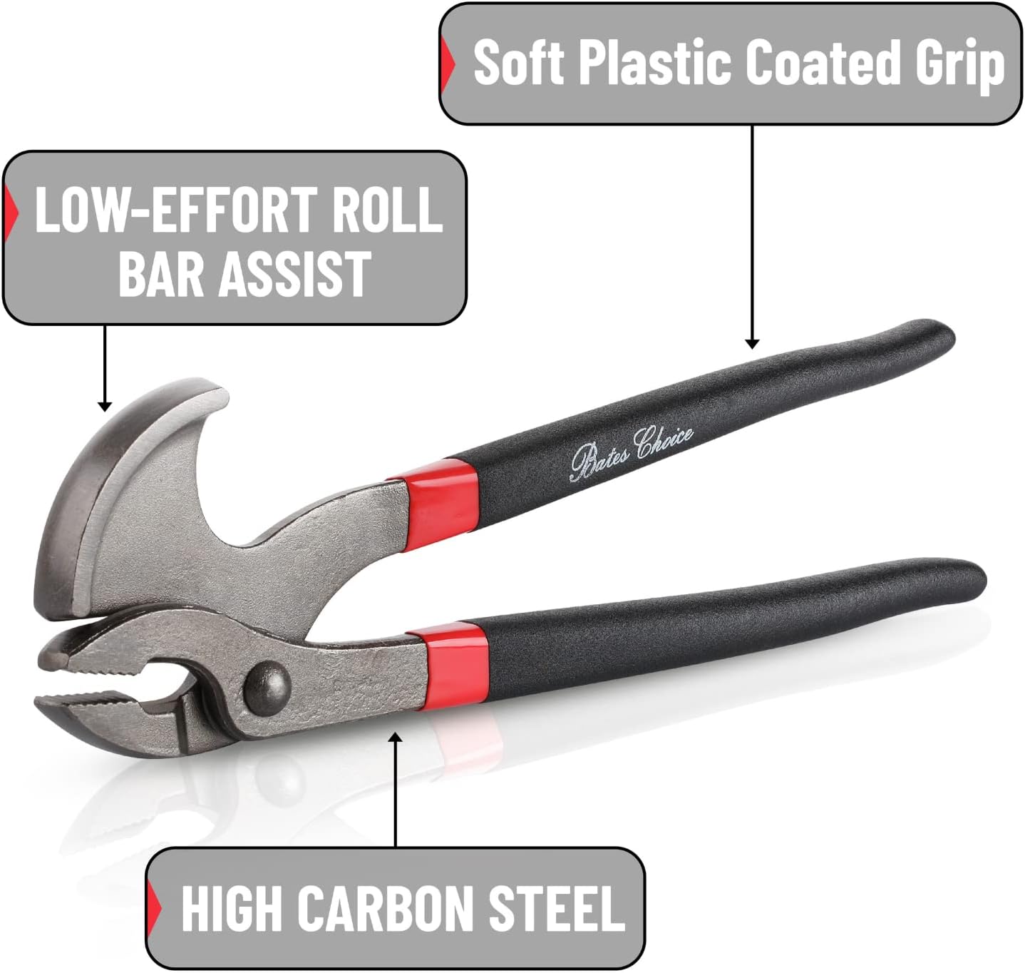 Bates- Nail Puller, Pliers, 11" Nail Remover Tool, Multi Tool, Hand Tools, Staple Puller, Carpenter Tools, Staple Remover, Trim Puller, Nail Remover, Nail Pliers, Cats Paw Nail Puller Tool - Image 4