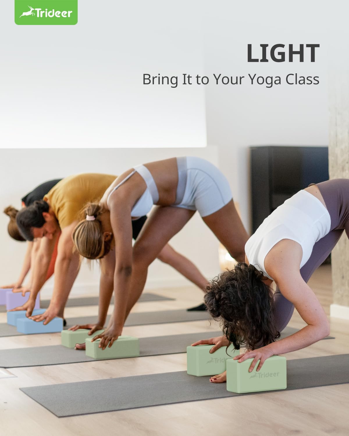 Trideer Yoga Block, Soft Non-Slip Surface Premium Foam Blocks, Supportive, Lightweight, Odor Resistant, Yoga Accessories for Pilates Meditation General Fitness Stretching Toning - Image 6