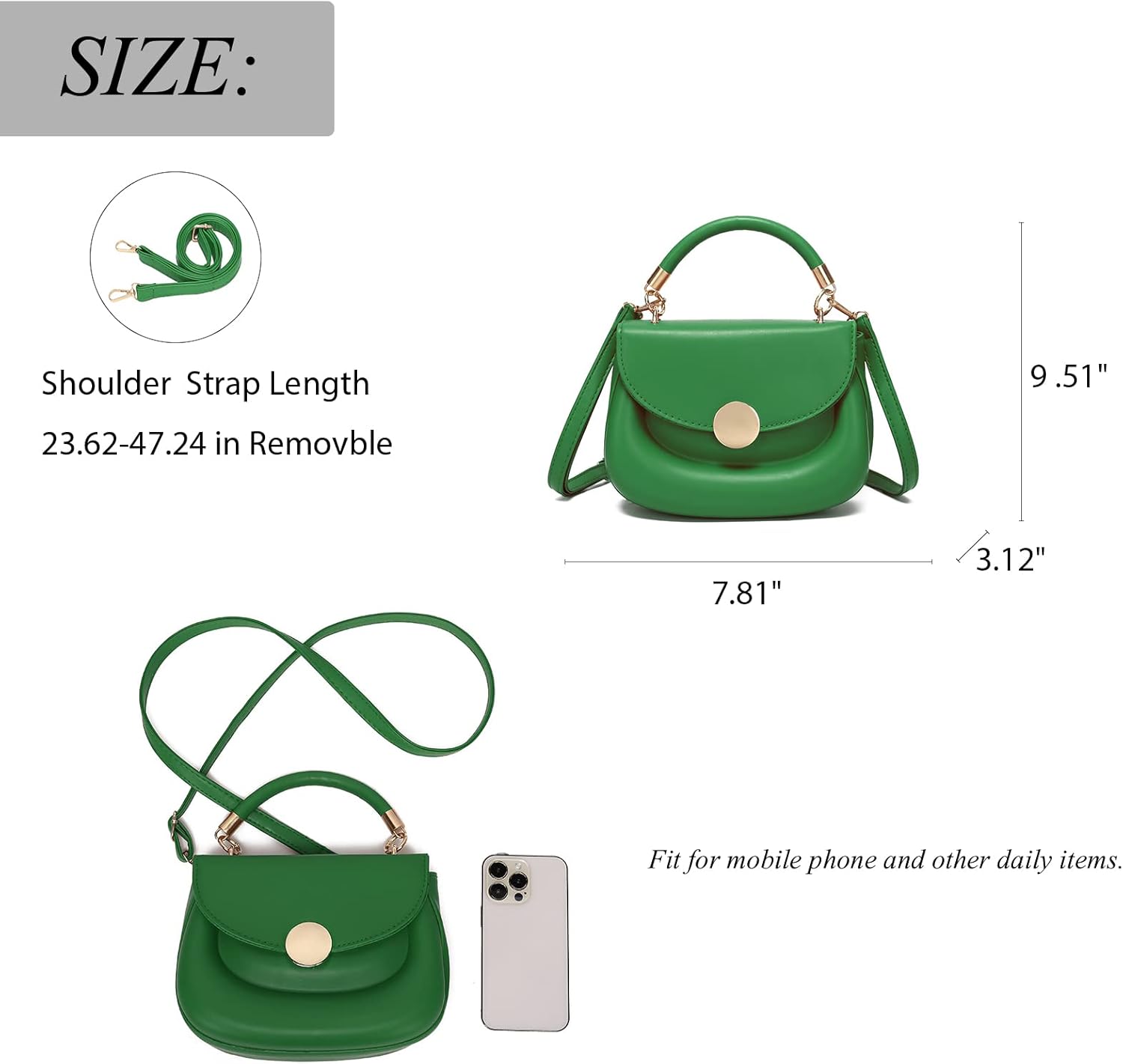 SHUIANGRAN Fashion Cross-body bags for women Womens Purses Minimalist Purses Ladies BagSingle-shoulder Crossbody Handbag - Image 4