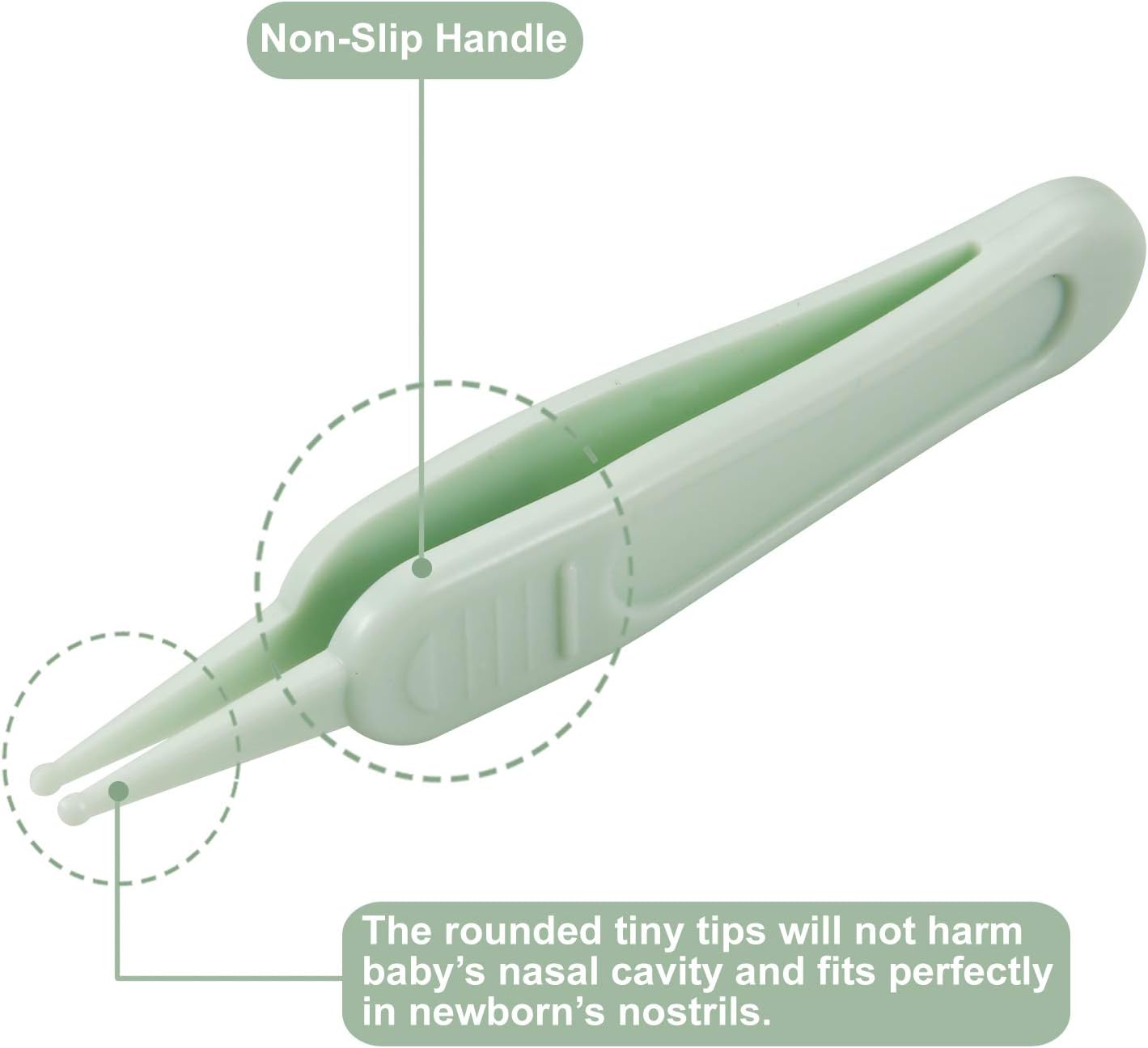 PandaEar Baby Nail Manicure Pedicure Grooming Care Kit (4 Pack)| Clippers Scissors File Tweezers | Newborn Infant Toddler Kids|1 Months Plus (Green) - Image 4