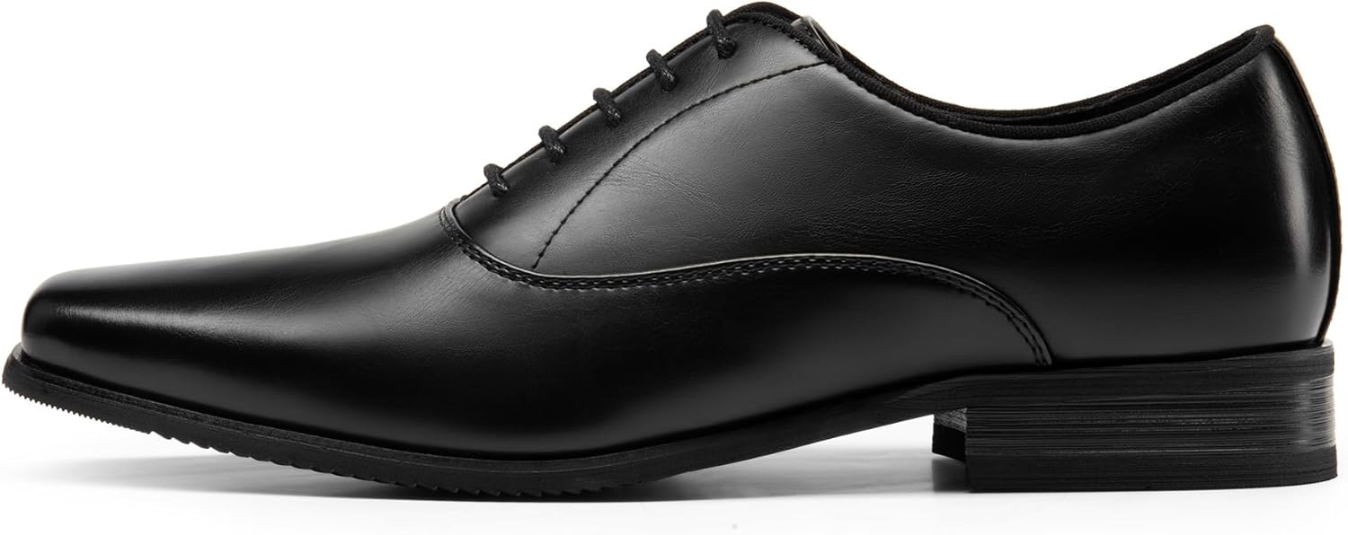 Bruno Marc Men's Dress Shoes Bussiness Formal Oxfords Wesley Lace Up Soft Plain-Toe - Image 3