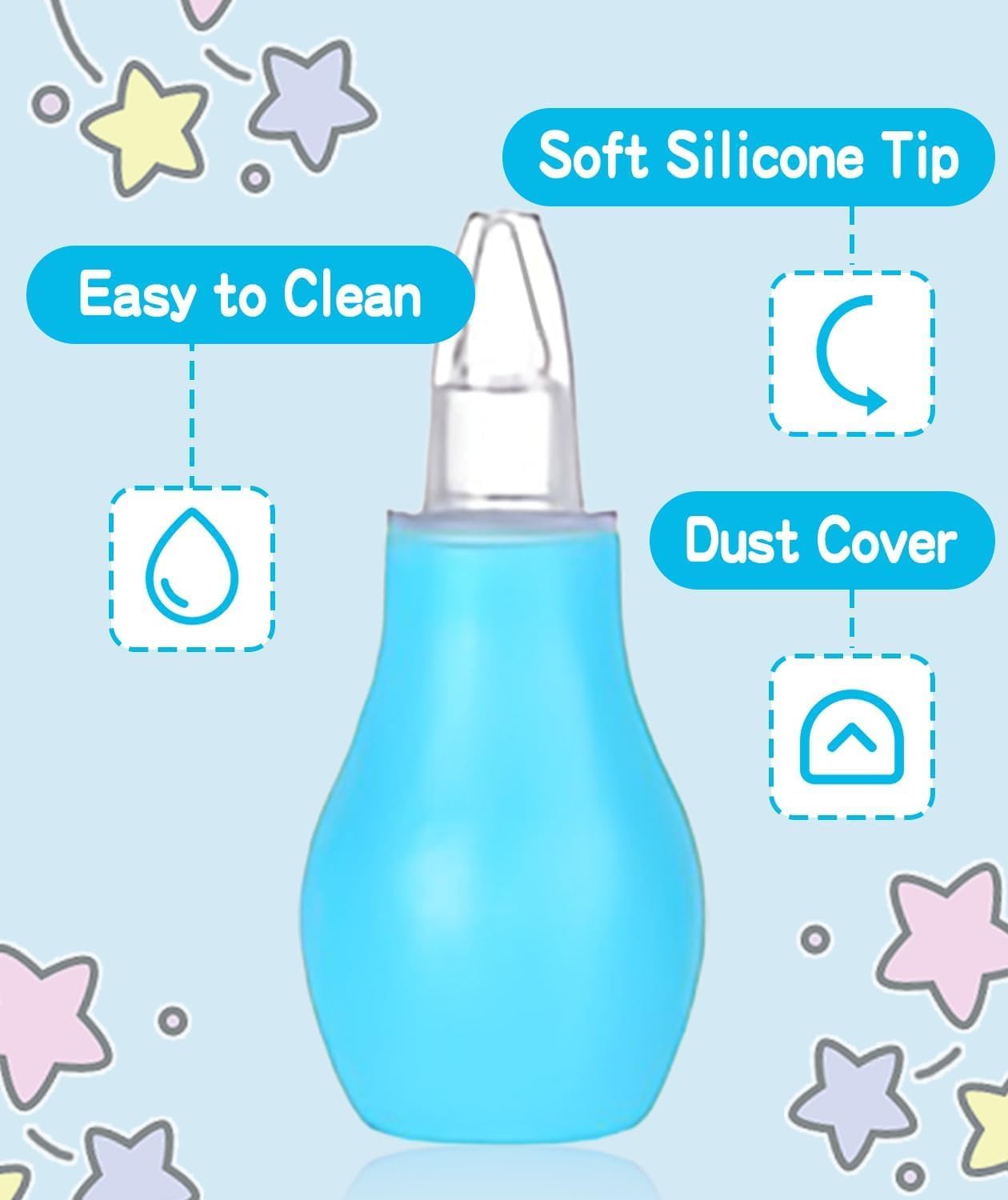 Baby Healthcare and Grooming Kit, 14 in 1 Baby Safety Set Newborn Nursery Health Care Set with Hair Brush Scale Nail Clippers for Baby Girls Boys (Blue 14 in 1) - Image 8