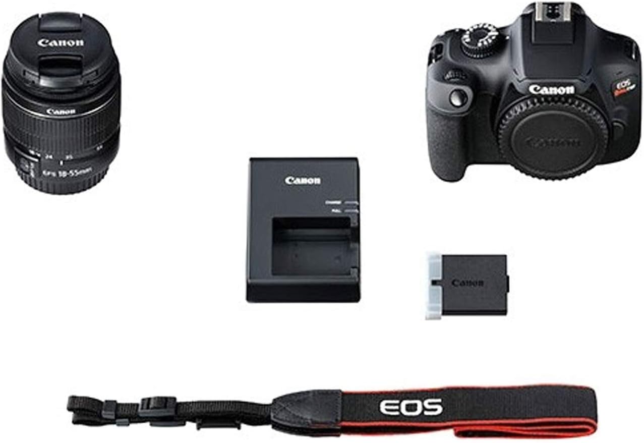Canon EOS Rebel T100 (EOS 4000D) DSLR Camera w/EF-S 18-55mm F/3.5-5.6 Zoom Lens + 64GB Memory Card, Case, Hood, Grip-Pod, Filter Professional Photo Bundle (Renewed) - Image 9