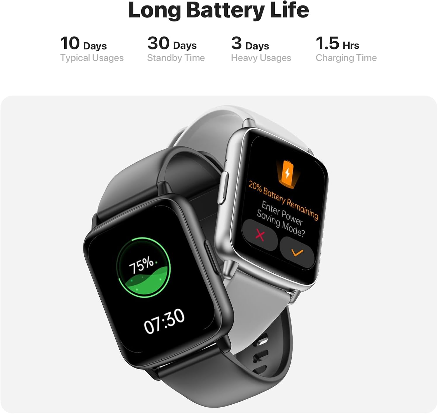 Smart Watch, 1.83" HD Smartwatch for Men Women (Answer/Make Calls), Fitness Watch with 100+ Sport Modes, IP68 Waterproof/Heart Rate/Sleep Monitor, Activity Trackers for iOS/Android (Black) - Image 6