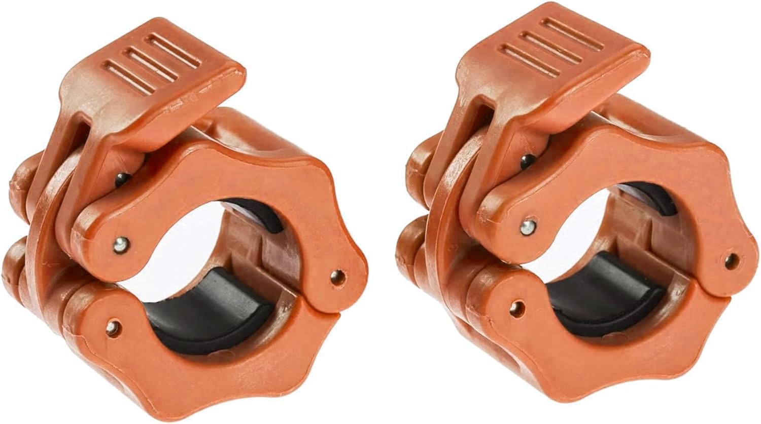 Barbell Clamps 1 inch, Exercise Collars 1"(25mm) Quick Release Pair of Locking Collar Clips for Workout Weightlifting Fitness Training (Orange) - Image 2