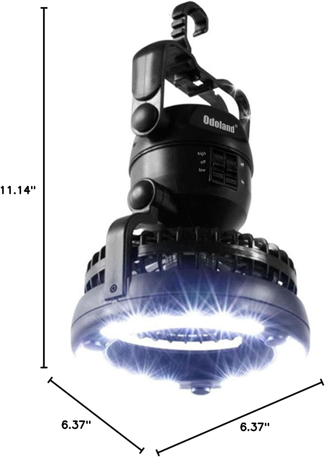 Odoland Portable LED Camping Lantern with Ceiling Fan - Hurricane Emergency - Image 9