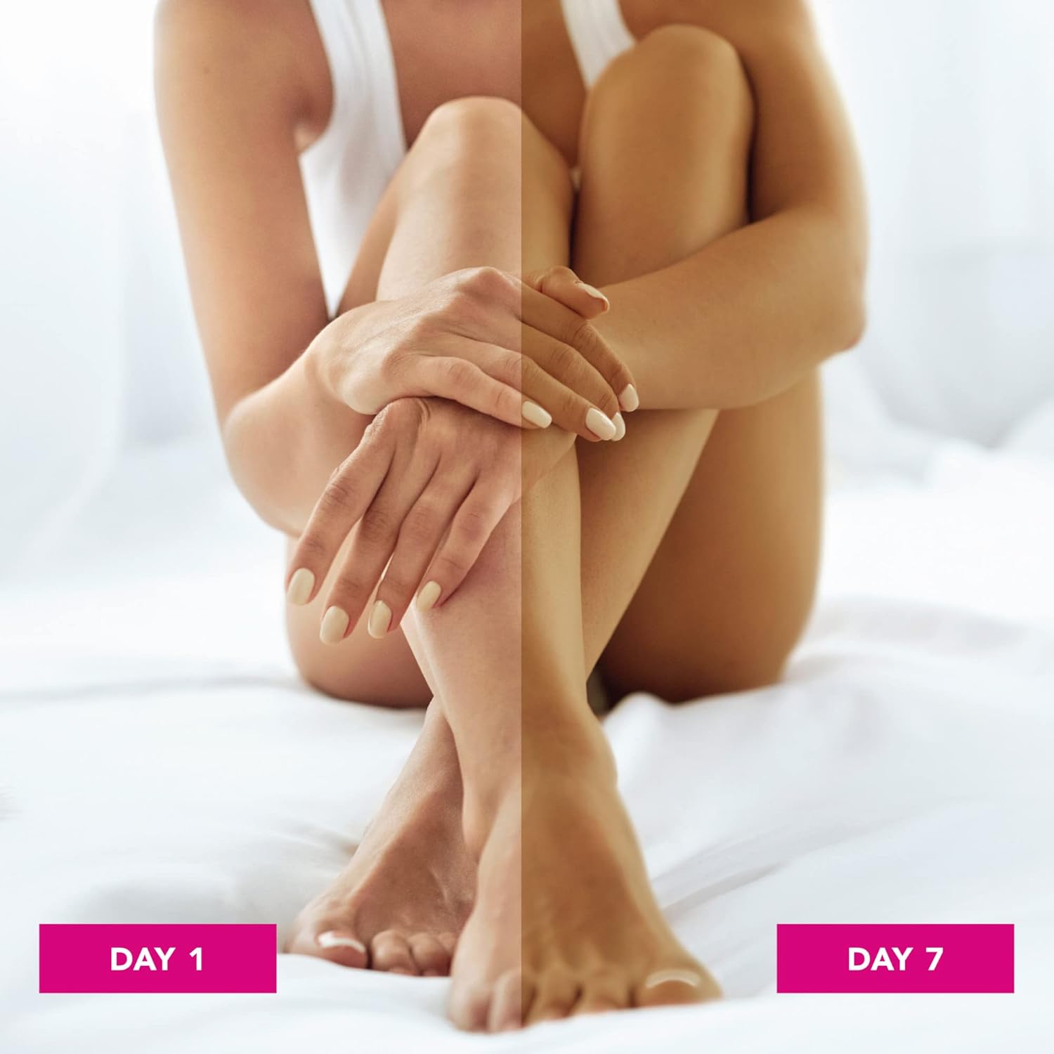 Jergens Natural Glow +Firming Self Tanner Body Lotion, Fair to Medium Skin Tone, Sunless Tanning Moisturizer with Collagen and Elastin. Helps to Visibly Reduce Cellulite, 7.5 Fl Oz - Image 4