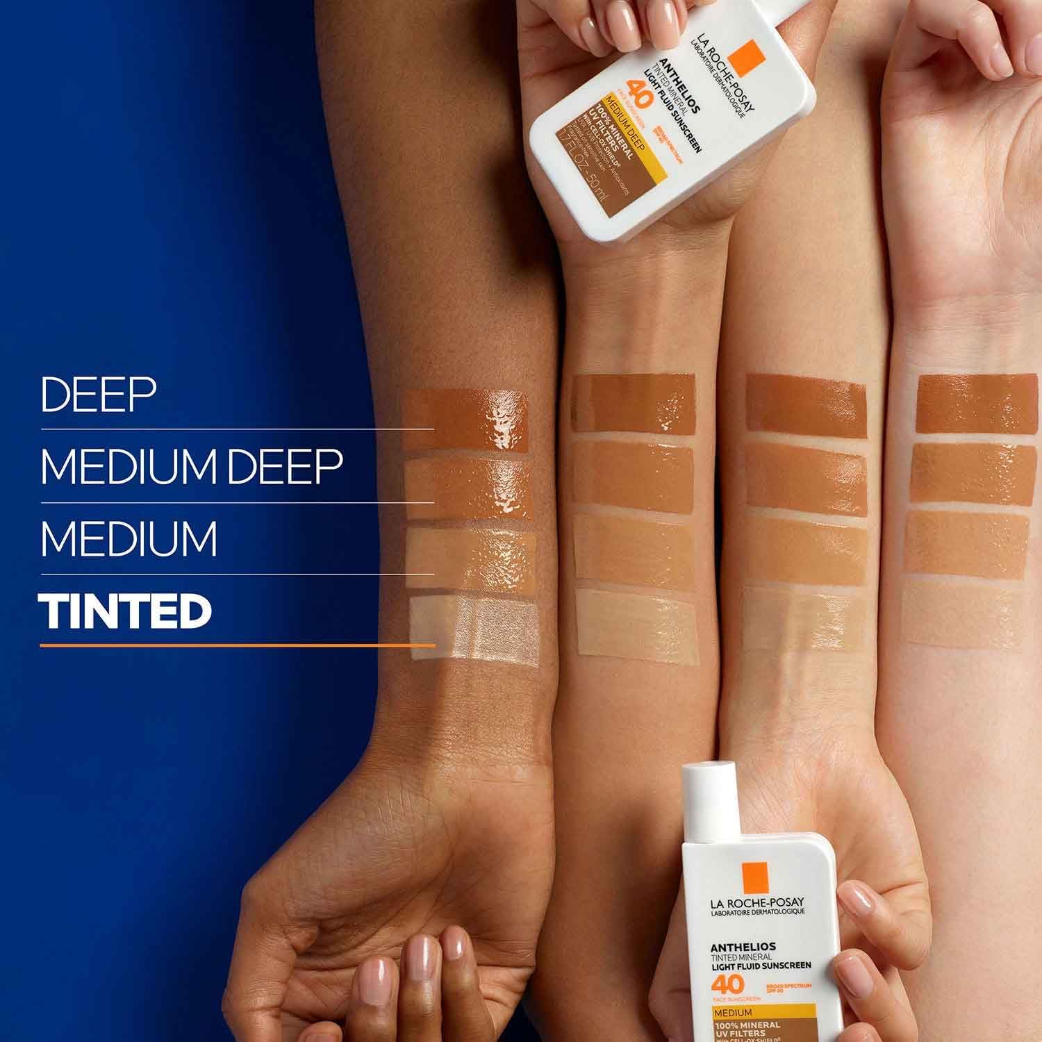 La Roche-Posay Anthelios Tinted Sunscreen SPF 40+, Broad Spectrum SPF + Antioxidants, Titanium Dioxide & Zinc Oxide Sunscreen, 4 Flexible Shades With No White Cast, Oil Free & Oxybenzone Free - Image 6