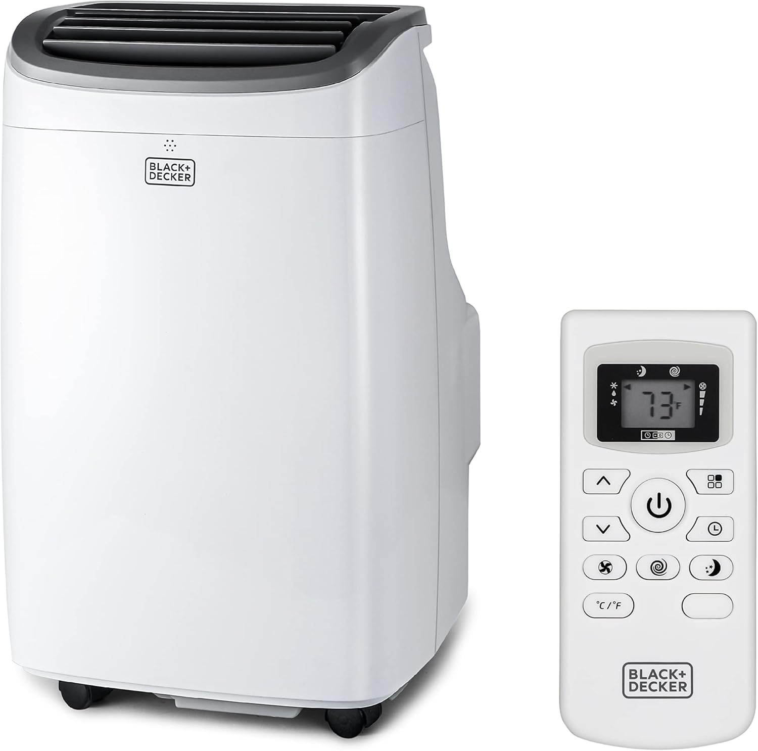 BLACK+DECKER 8,000 BTU Portable Air Conditioner up to 350 Sq. with Remote Control, White - Image 2