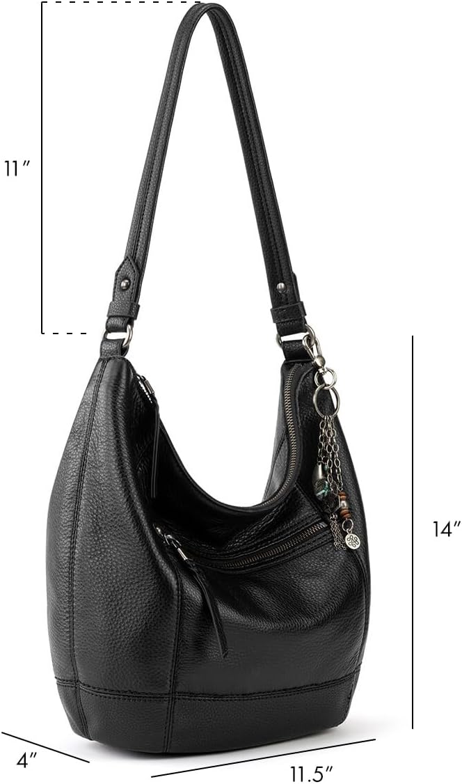 The Sak Sequoia Hobo Bag - Premium Large Leather Women's Handbag for Everyday & Travel - Durable Purse With Zipper Pocket - Image 3