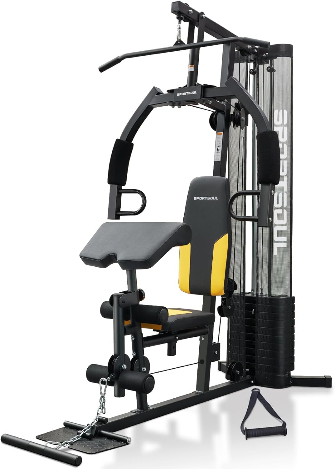 Home Gym Multifunctional Home Gym Equipment, 6 Workout Stations with 125LBS Weight Stack, Home Gym System for Full Body Training, Total Gym Exercise and Training Equipment with Pulley System - Image 10