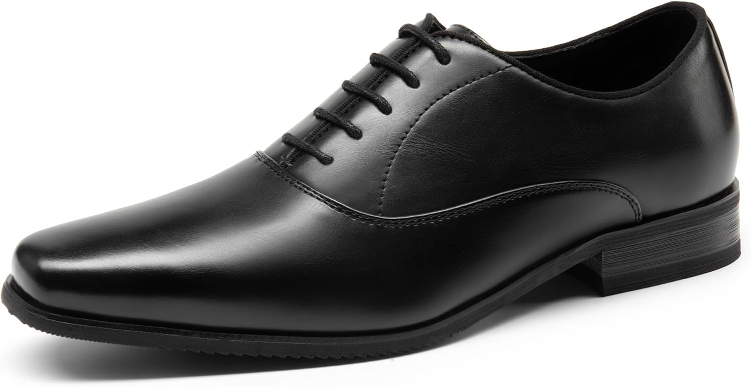 Bruno Marc Men's Dress Shoes Bussiness Formal Oxfords Wesley Lace Up Soft Plain-Toe - Image 2