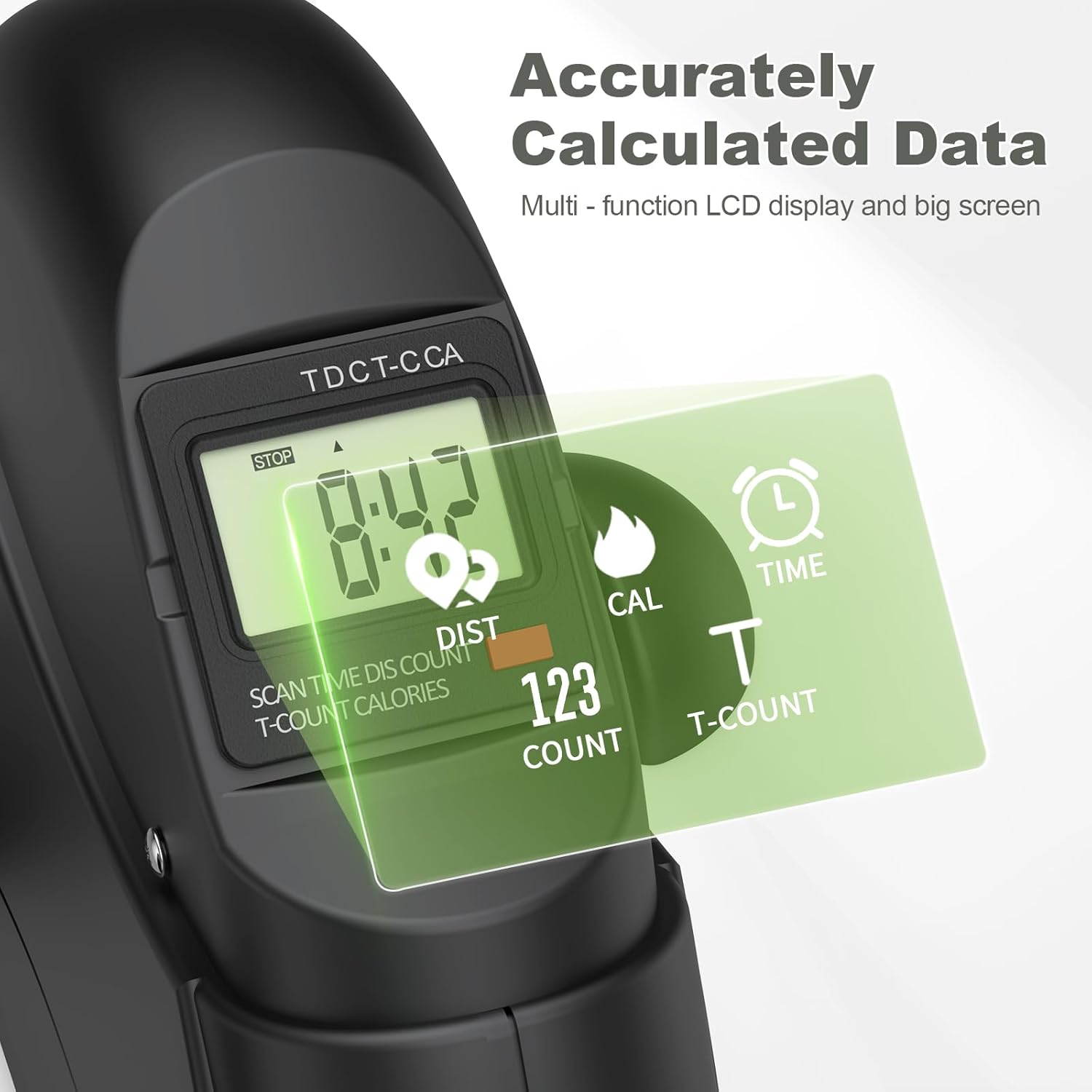 Mini Exercise Bike, Under Desk Bike Pedal Exerciser for Arm/Leg Exercise, Adjustable Resistance with LCD Screen Display for Home/Office Workout - Image 3