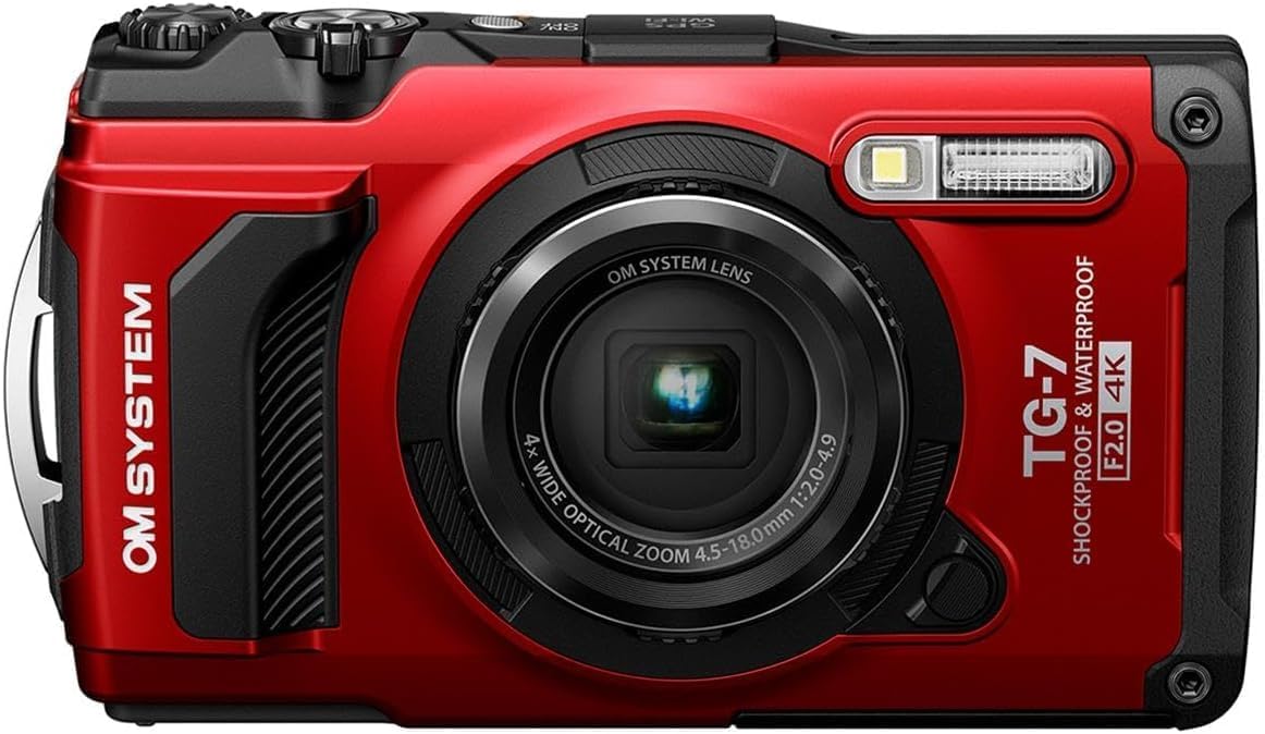 OM System Tough TG-7 Red Underwater Camera, Waterproof, Freeze Proof, High Resolution Bright, 4K Video 44x Macro Shooting (Successor Olympus TG-6) - Image 2