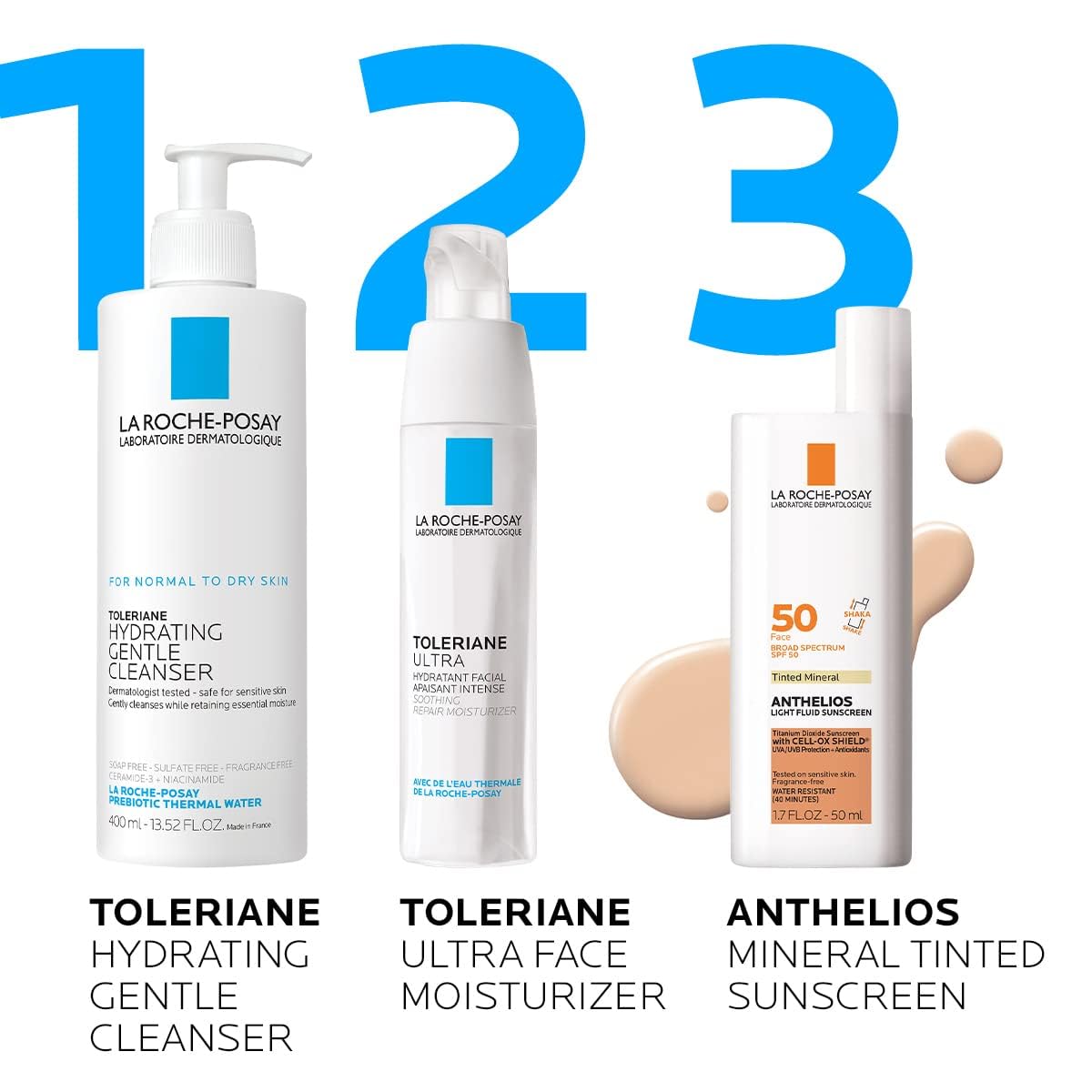 La Roche-Posay Anthelios Tinted Sunscreen SPF 40+, Broad Spectrum SPF + Antioxidants, Titanium Dioxide & Zinc Oxide Sunscreen, 4 Flexible Shades With No White Cast, Oil Free & Oxybenzone Free - Image 9